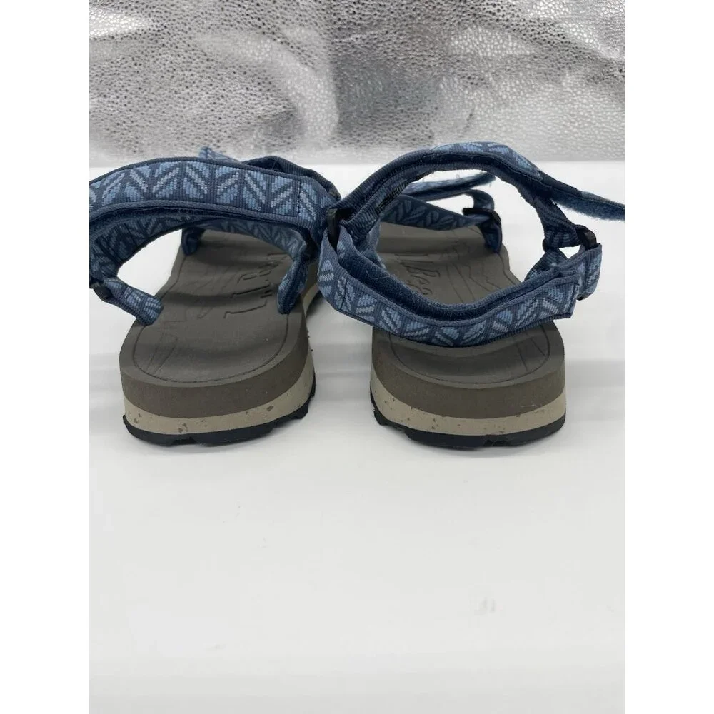 Land's End Men's Sandals Blue 11 Walking Hiking Hook&Loop Closure Outdoor Casual